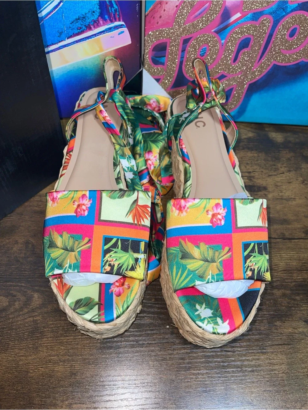 I.N.C. International Concepts  Women's Fletcherr Lace-Up Wedge Sandals sz 12